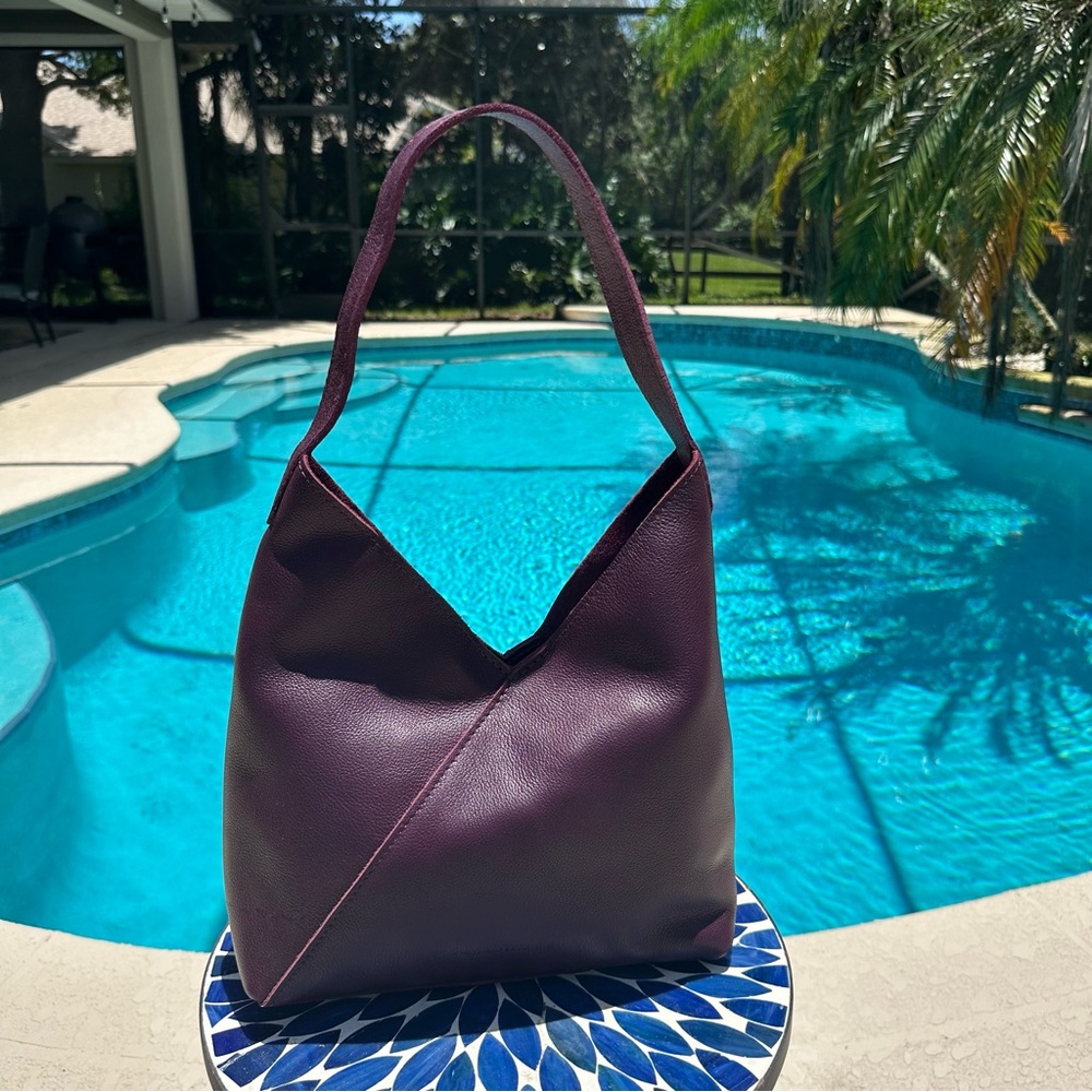 PLG Premium Sophisticated Plum Large Naomi Purse